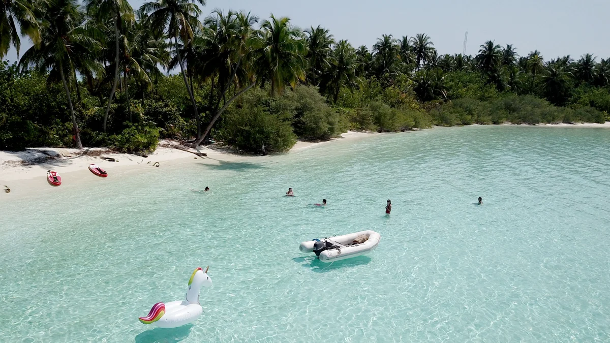 Maldives beach - swim and snorkel